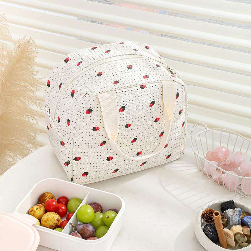 新款手提保温袋灯芯绒便当印花大容量学生上班包便携饭盒袋午餐包,淘宝优惠券,粉丝福利购,淘宝优惠卷