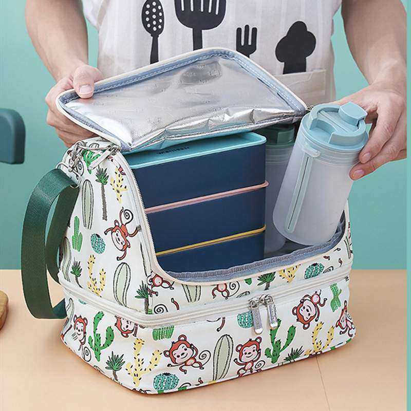 学生手提保温午餐包带饭袋饭盒保鲜野餐保温包袋大容量便携便当包,淘宝优惠券,粉丝福利购,淘宝优惠卷