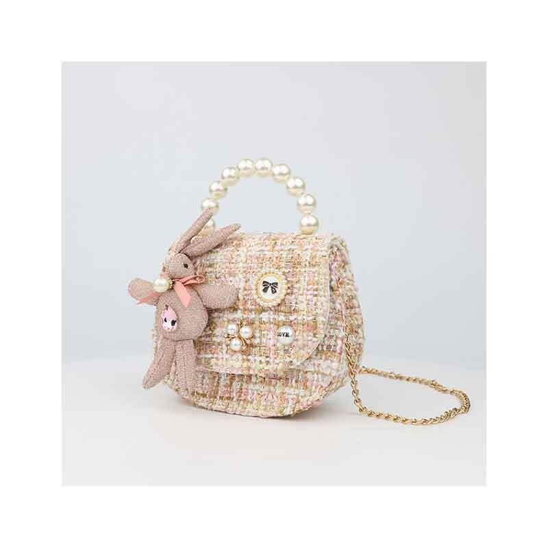 新品 2025新款兔珍珠迷你包包女 斜挎手提包可爱百搭链条单肩包,淘宝优惠券,粉丝福利购,淘宝优惠卷