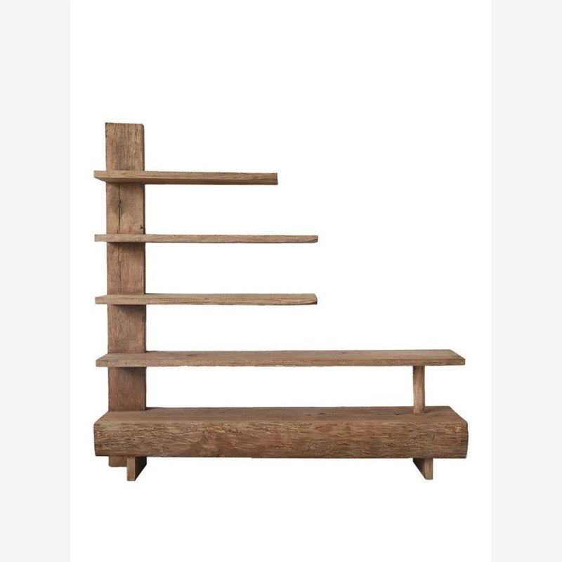 新款侘寂风老木风化书架靠墙全实木博古展示柜收纳置物架落地民宿,淘宝优惠券,粉丝福利购,淘宝优惠卷