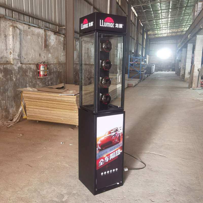 工厂直销铁质旋转展架汽车贴膜太阳膜测试展柜,淘宝优惠券,粉丝福利购,淘宝优惠卷