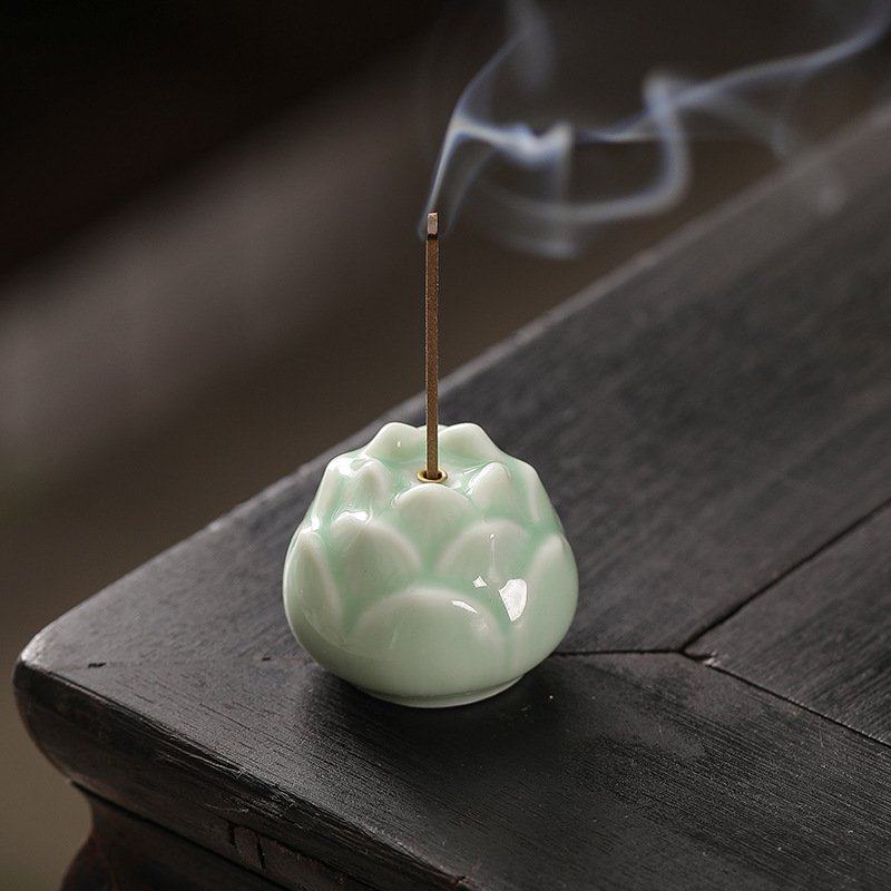 创意莲花线香香插底座插茶道香沉香薰炉摆件家用座室内香香檀香点,淘宝优惠券,粉丝福利购,淘宝优惠卷