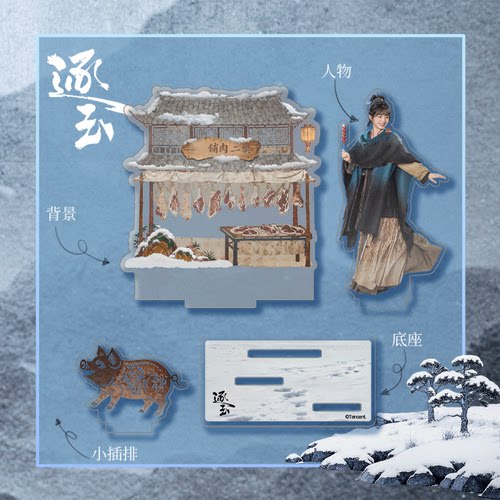 逐玉 官方周边 亚克力场景多插立牌 樊长玉款 - 图0