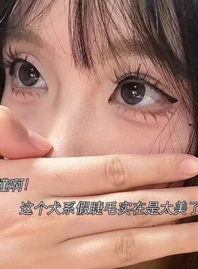 犬系狗狗眼假睫毛大容量懒人浓密自然漫画仿真小奶狗免胶假睫毛