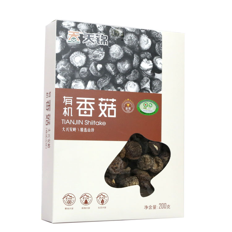 黑龙江官方天锦白盒香菇东北特产香菇干货食用菌 200g/盒包邮 - 图1