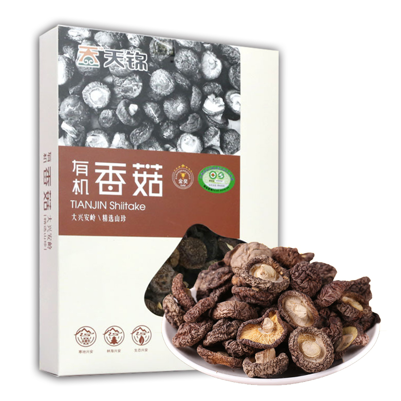 黑龙江官方天锦白盒香菇东北特产香菇干货食用菌 200g/盒包邮 - 图0