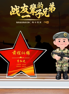 退伍纪念品定制送兵哥哥的生日礼物退役老兵聚会赠送战友