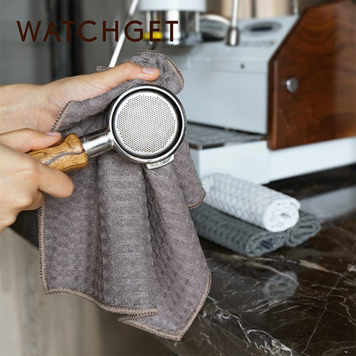 watchget咖啡毛巾吧台机方清洁抹布店吸水带挂绳师咖啡店粉碗手柄 - 图2