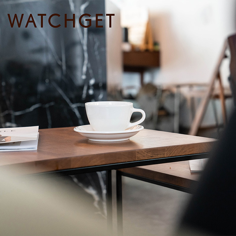 watchget咖啡杯拿铁拉花陶瓷专业意式大口杯碟子盘套装280ml球底 - 图3