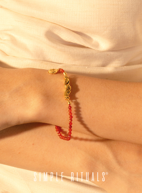 SimpleRituals马年限定毛鬃毛红玛瑙转运红绳手链手串生肖马礼物