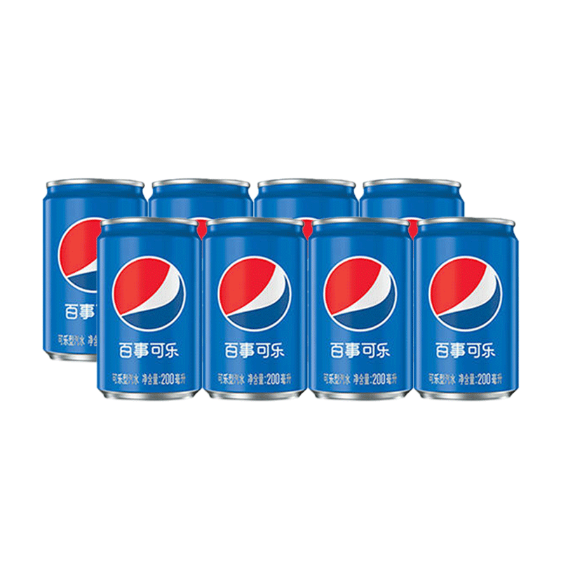 Pepsi百事可乐碳酸饮料汽水200ml*8mini罐整小包装