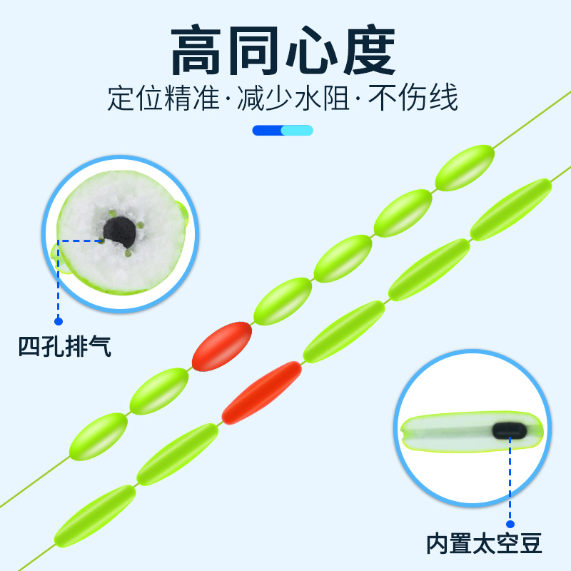 金海夕铜头朝天钩七星漂线组鱼钩绑好成品传统钓鱼线鱼漂套装全套