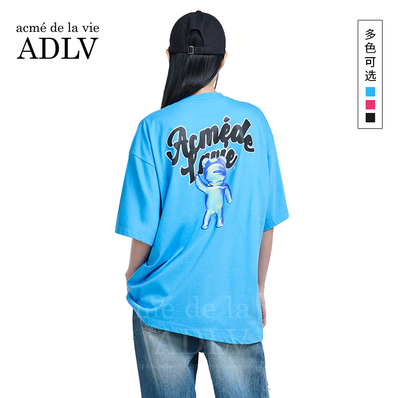 ADLV潮牌时尚全息小熊短袖2023