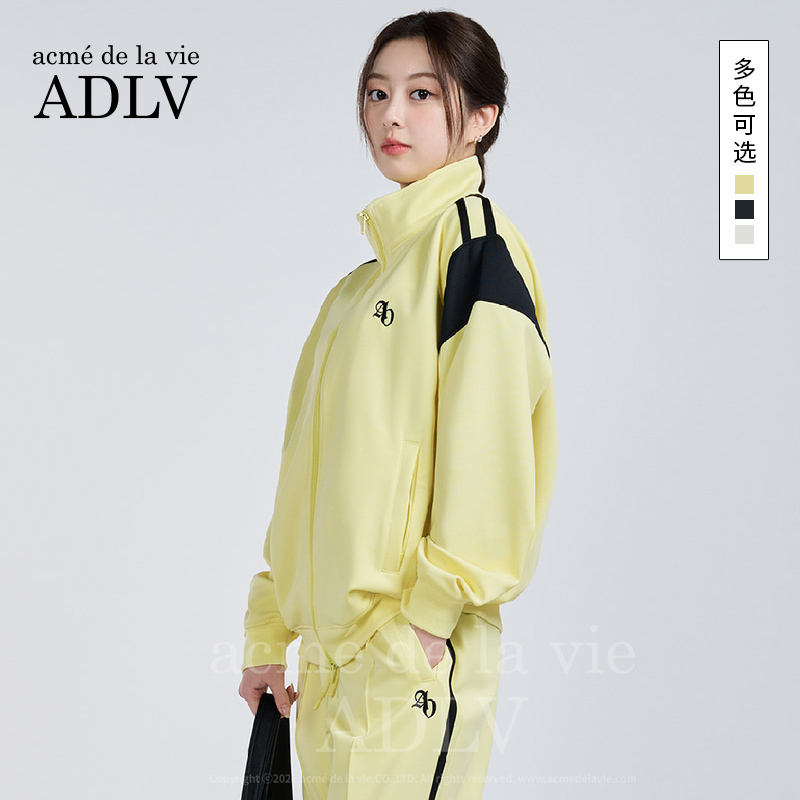 ADLV 24SS时尚运动套装女春秋宽松显瘦拉链卫衣外套直筒裤两件套-图0