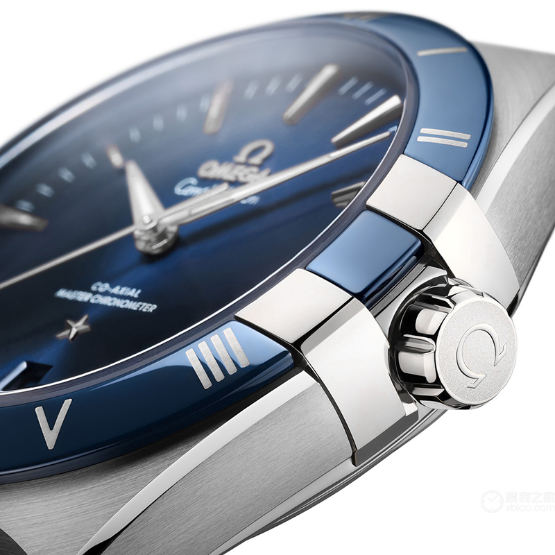 欧米茄星座商务蓝盘机械皮带男表 恒源顺海外瑞士腕表