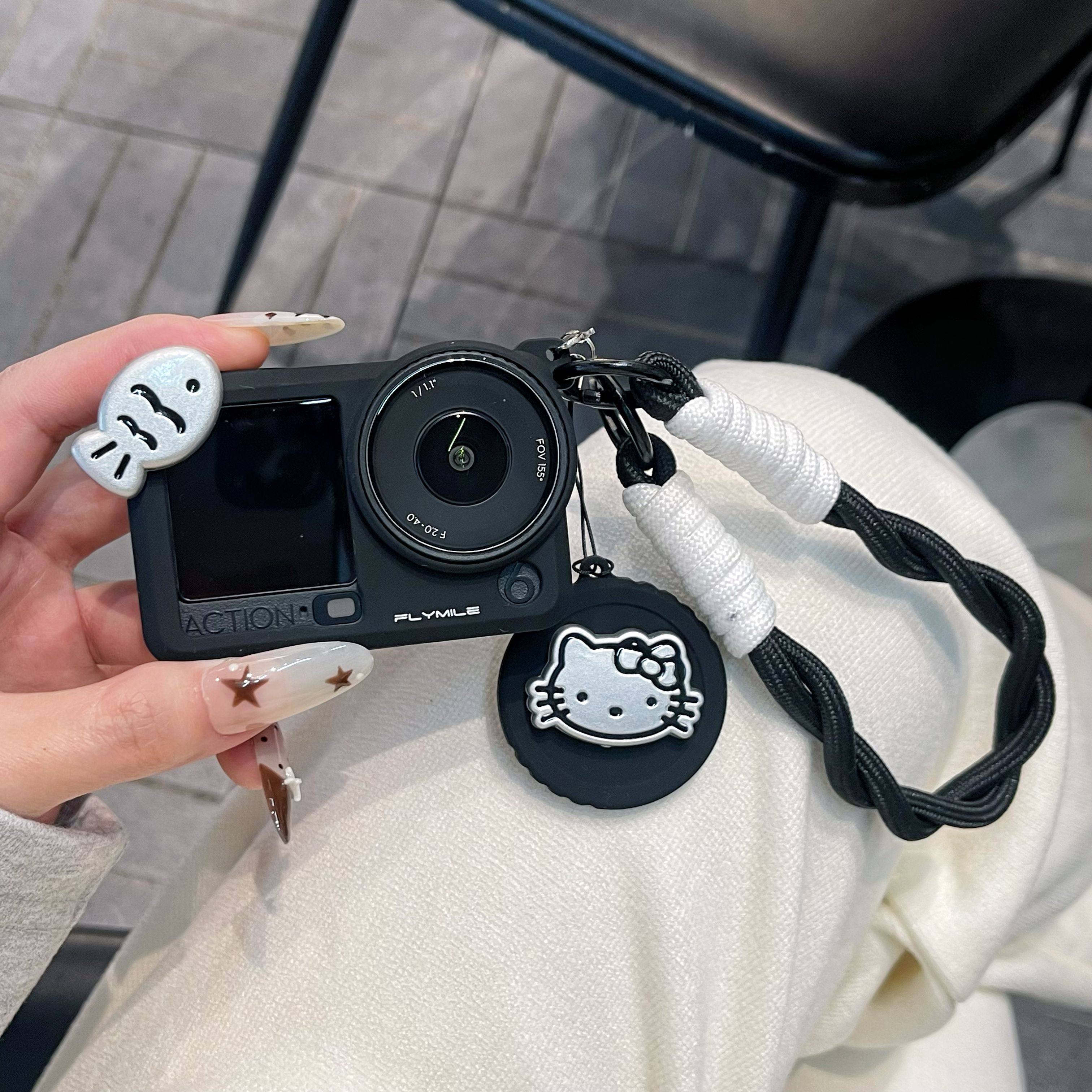 金鱼凯蒂猫适用新款大疆Action6运动相机保护套action5pro/4/3收纳盒防丢防刮相机保护套镜头盖防丢保护套,淘宝优惠券,粉丝福利购,淘宝优惠卷