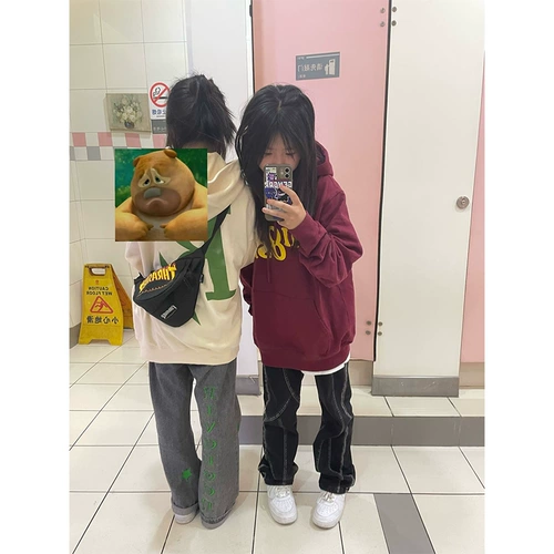 Осенняя толстовка с капюшоном, куртка, в американском стиле