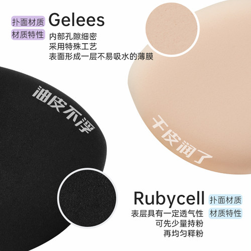BLJ标记]合拍粉扑粉底液专用化妆师超软不易吃粉干湿两用分肤定制 - 图1