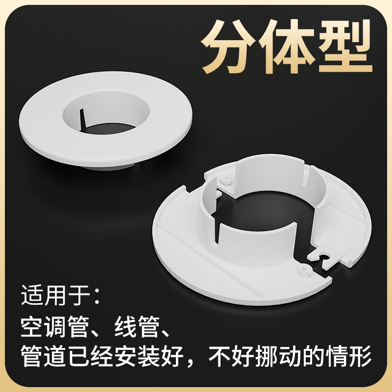 空调孔装饰盖墙洞管道封口美化遮挡堵塞器空调眼封堵空调口封堵盖 - 图1