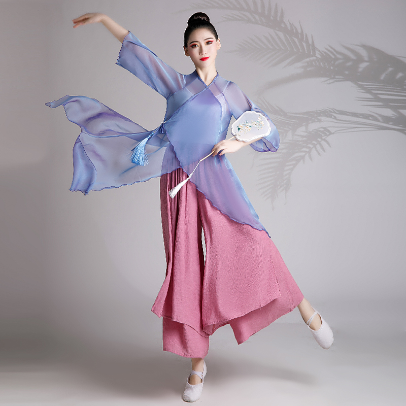 古典舞身韵女飘逸练功服装表纱衣 靓卫士民族服装/舞台装