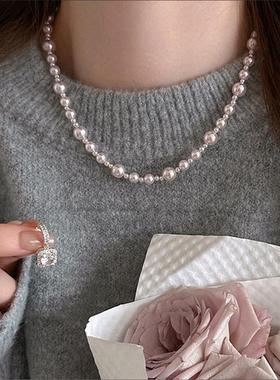 2025新款珍珠项链锁骨链