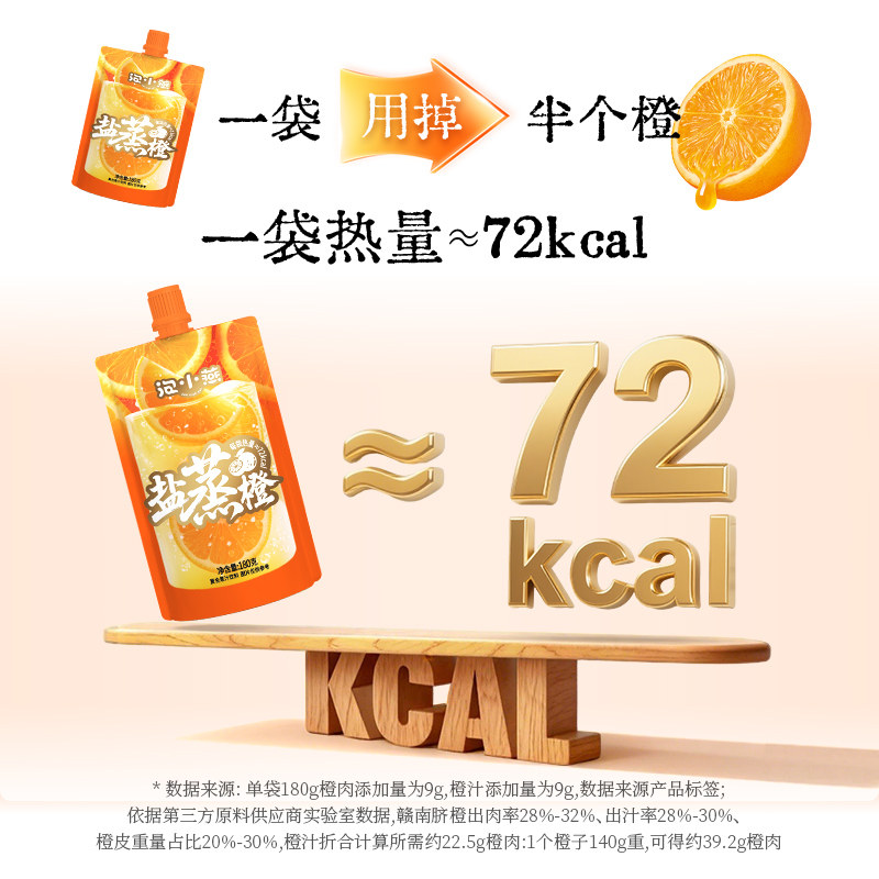 泡小燕赣南脐橙汁开盖即食现摘果冻橙