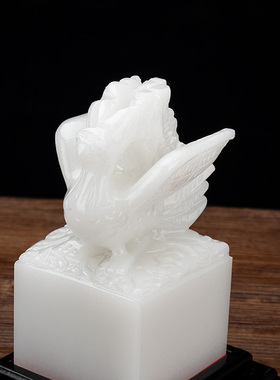 凤凰工艺品玉石印章摆件