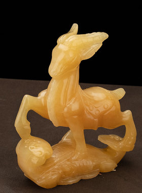 如意天然玄关办公桌风水生肖羊