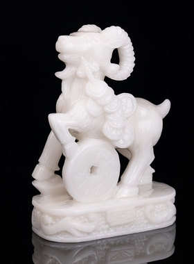 天然玉石雕刻生肖如意客厅玄关