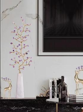 发财树玄关壁龛电视柜紫水晶