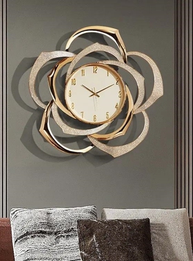 钟表客厅挂钟饰品合金轻奢