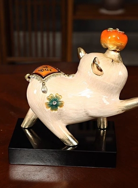 2024新款乔迁之喜装饰家居饰品客厅诸柿如意柿子摆件新居轻奢摆件