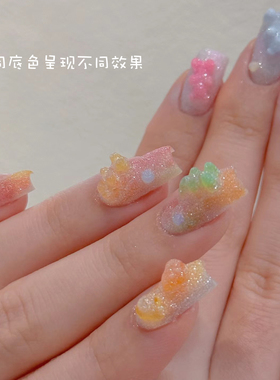 网红砂糖粉美甲毛呢粉