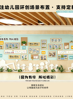 幼儿园教师风采儿童互动照片墙贴
