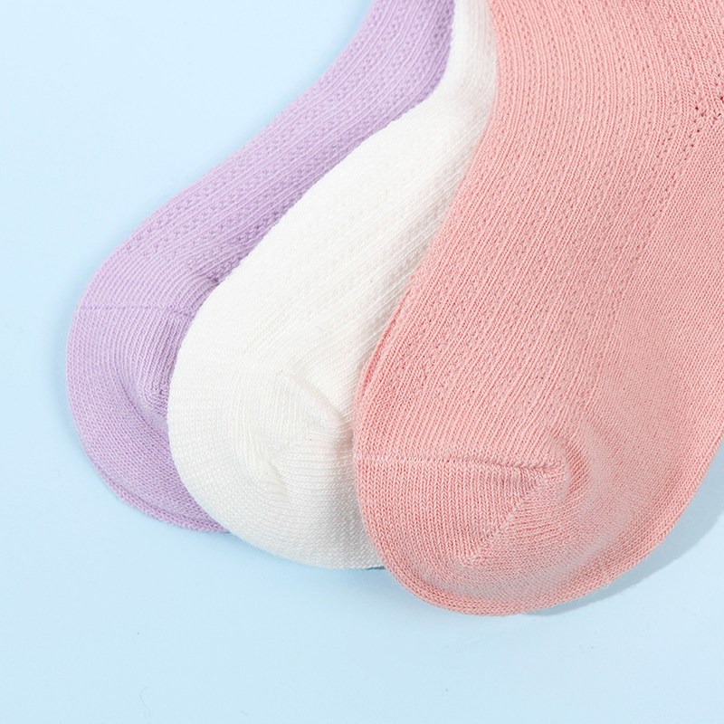 CU/诚棉优品亲肤糖果棉质暗纹提花儿童可爱短袜柔软透气D5238P193 - 图1