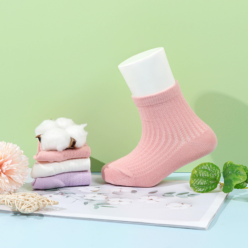 CU/诚棉优品亲肤糖果棉质暗纹提花儿童可爱短袜柔软透气D5238P193 - 图2