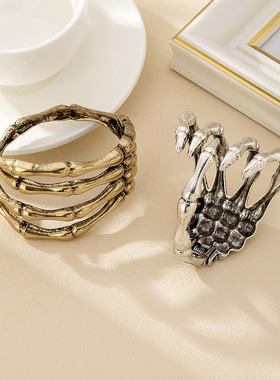 暗黑骷髅手镯亚文化朋克Y2K夸张