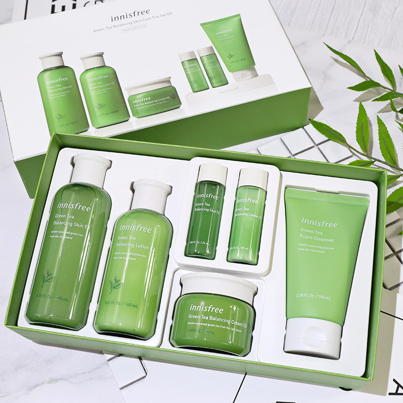 innisfree悦诗风吟套装平衡绿茶 墨恩化妆品美甲工具