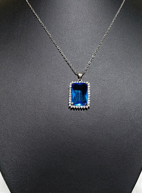 蓝宝石吊坠水晶工厂直销