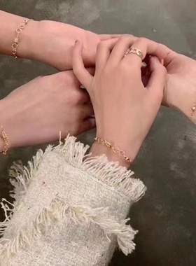 女神富顺路通转运幸运链戒铃铛金珠925银手链时尚不过敏银脚链