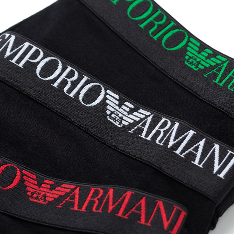 armani阿玛尼平角弹力纯棉男内裤 GOLDEN海外内裤