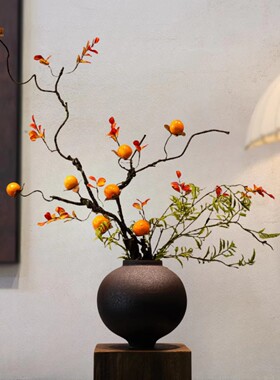 禅意宋式美学花瓶新中式摆件