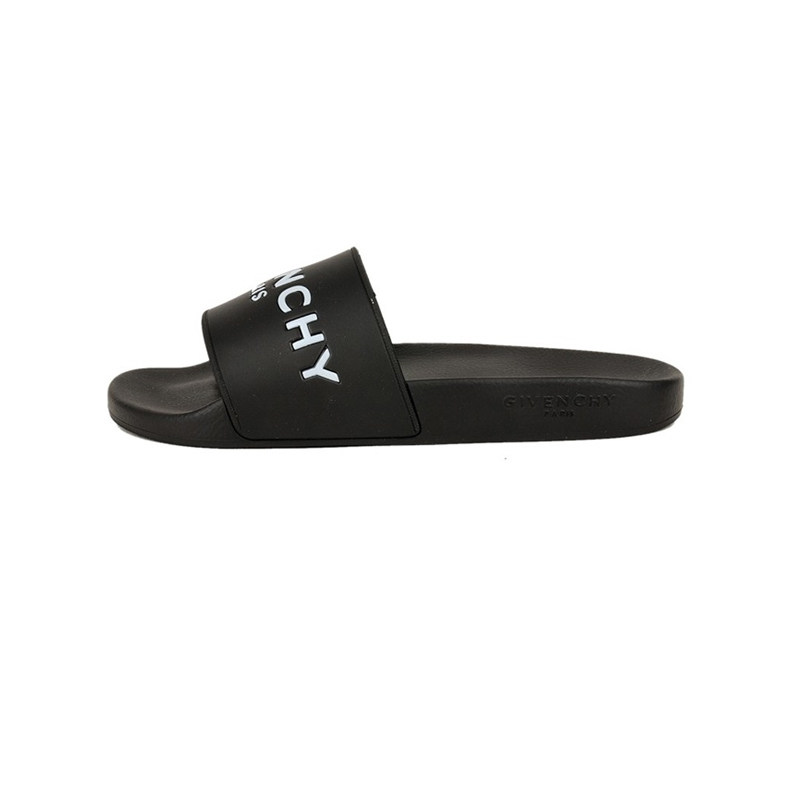 givenchy男士白色logo印花时尚拖鞋 美欧汇奢海外一字拖