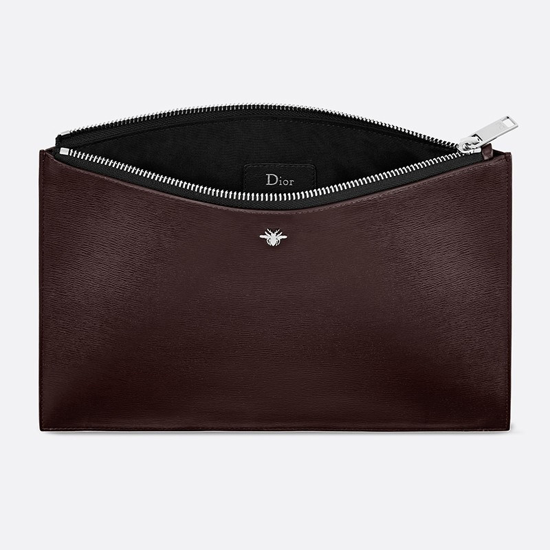 dior /迪奥新款酒红色软木手拿包 美欧汇奢海外男士包袋