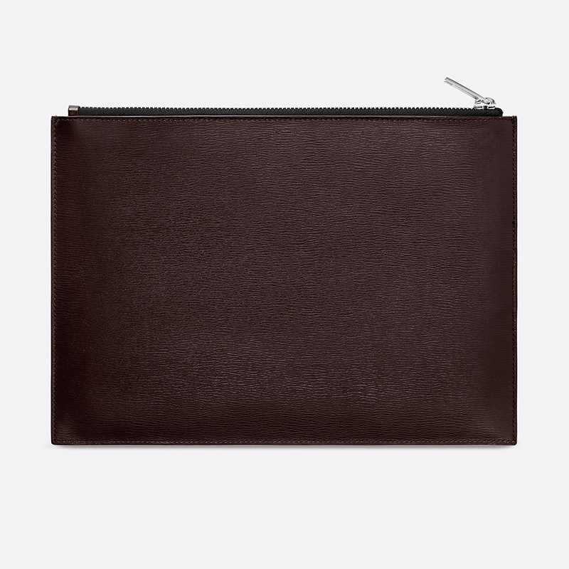 dior /迪奥新款酒红色软木手拿包 美欧汇奢海外男士包袋