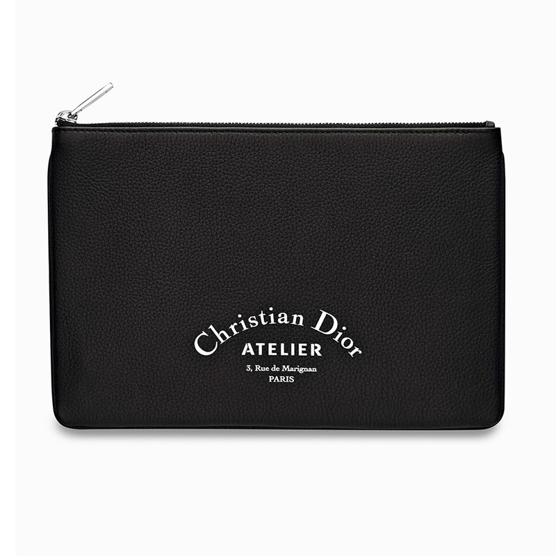 dior /迪奥黑色粒面触感小牛皮皮夹 美欧汇奢海外男士包袋