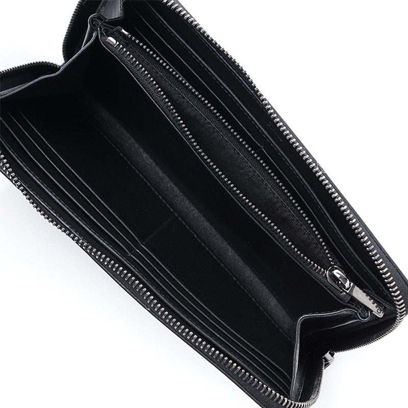 dior /迪奥黑色纹理小牛皮长款钱包 美欧汇奢海外男士包袋