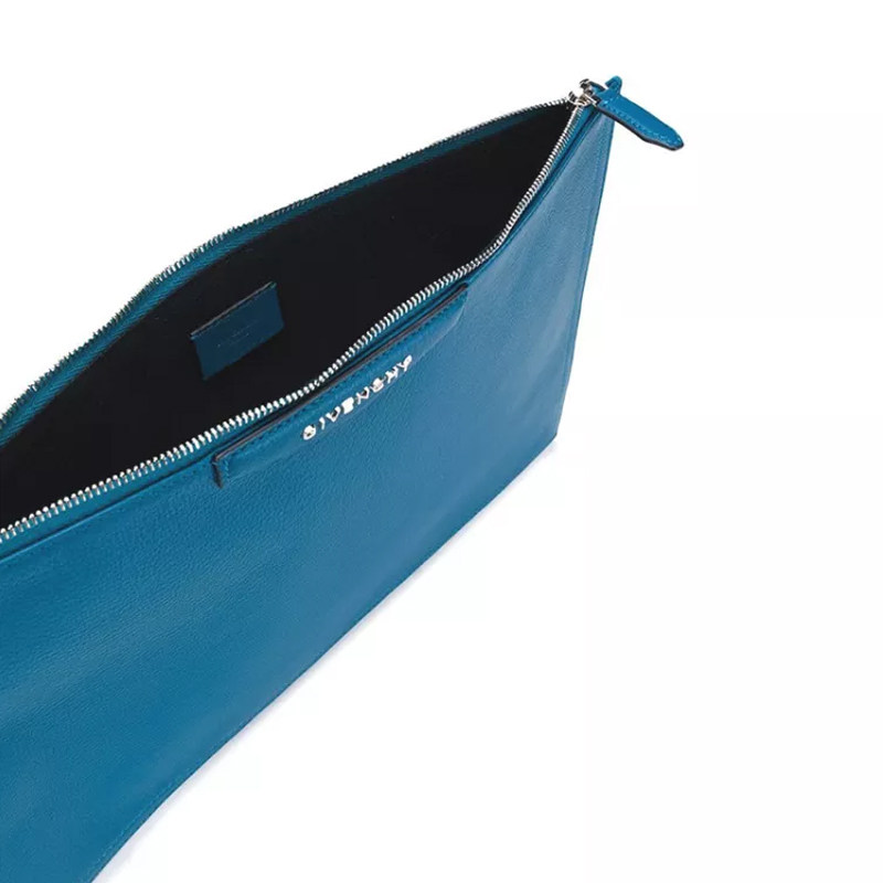 givenchy女士新款蓝色牛皮手拿包 美欧汇奢海外女士包袋