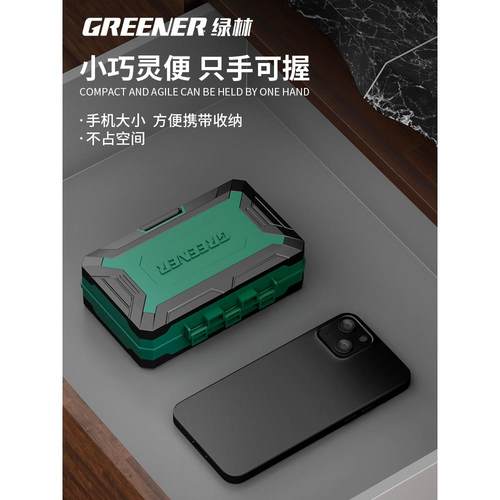 绿林【骑士魔盒】摩托车工具套装套筒螺丝刀小型棘轮随车维修扳手 - 图2