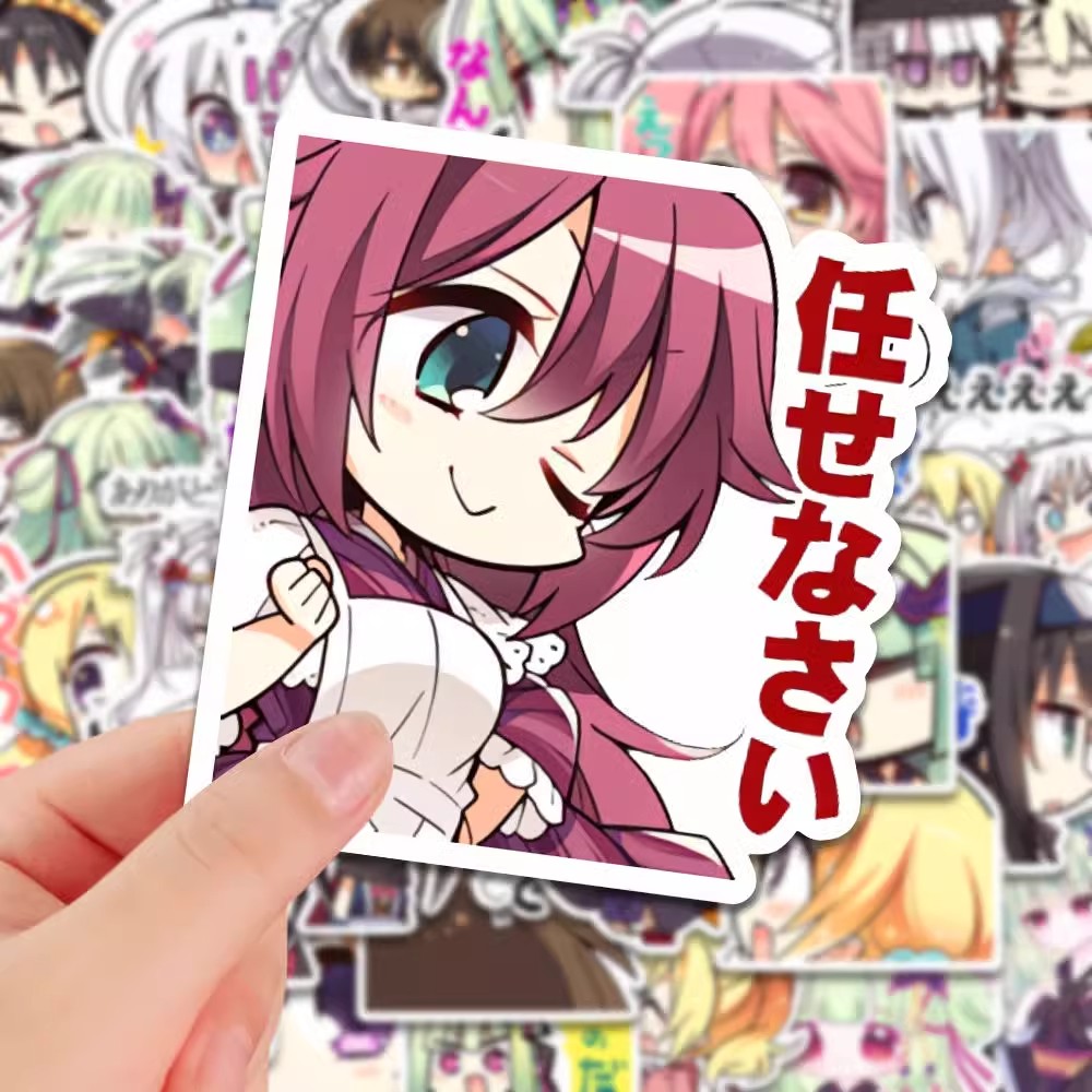 96张千恋万花动漫Q版贴纸二次元可爱卡通桌面手机水杯笔记本防水 - 图0